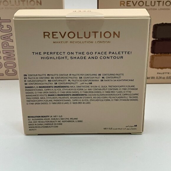Makeup Revolution Contour Face Powder Compact Deep 0.24 OZ Pack Of 3 Pieces - Picture 4 of 6